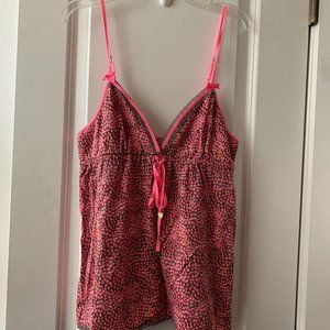 JUICY COUTURE Abstract Cami Top Hot Pink Sz M